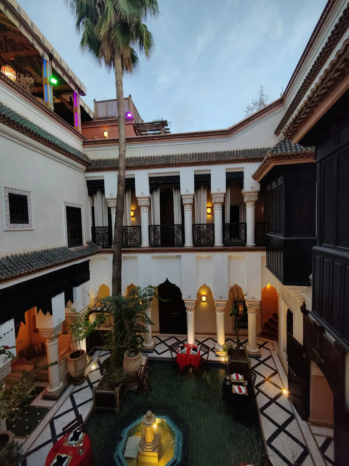 Cour intérieure de riad dans la Médina de Marrakech